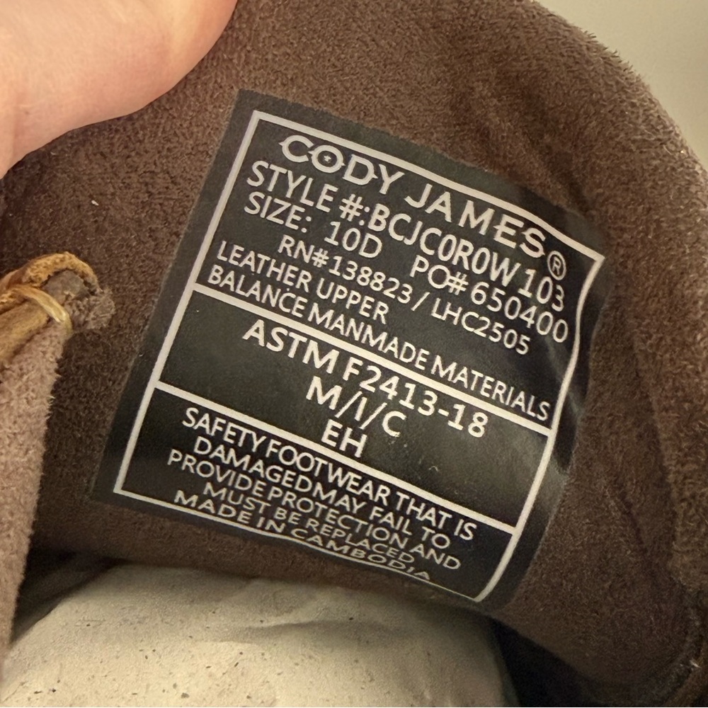 CODY JAMES MEN'S LOW CUT CASUAL DRIVER WORK SHOES - COMPOSITE TOE Brown US 10 - Picture 7 of 12
